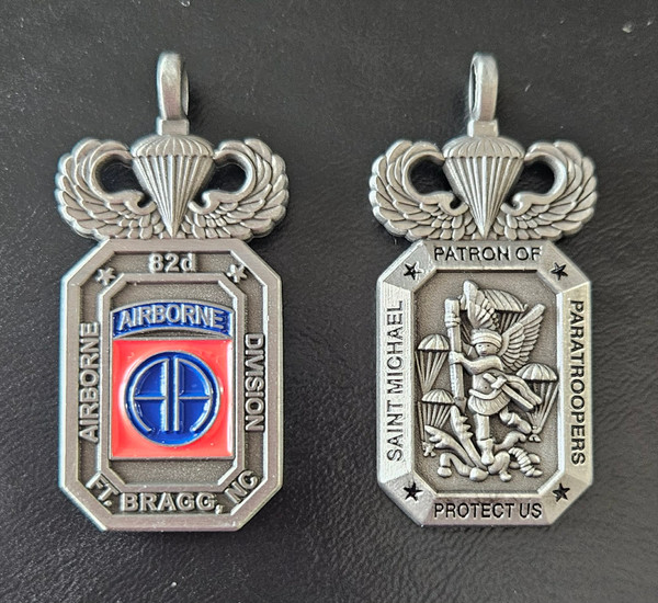 Saint Michael Patron of Paratroopers Medal- 82ND AIRBORNE DIVISION with Wings