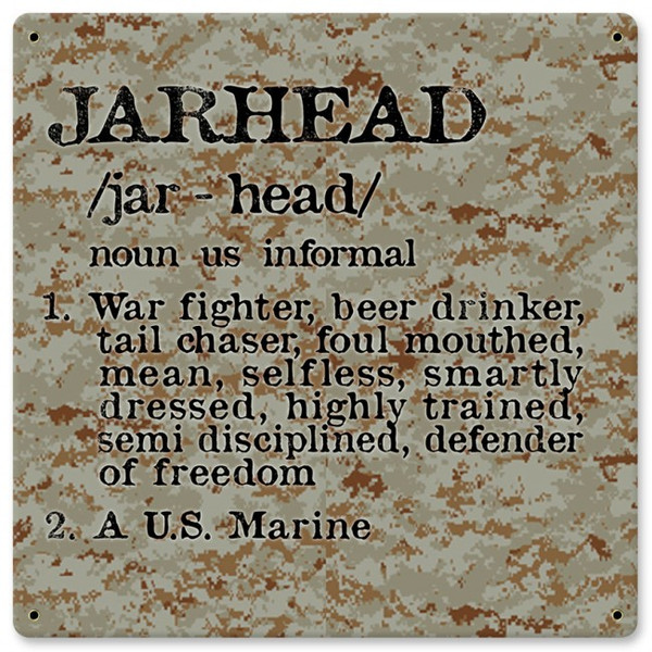 Jarhead Metal Wall Sign (12X12)