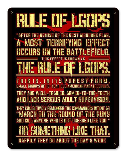 Rule of LGOP Red Metal Wall Sign (12X15)