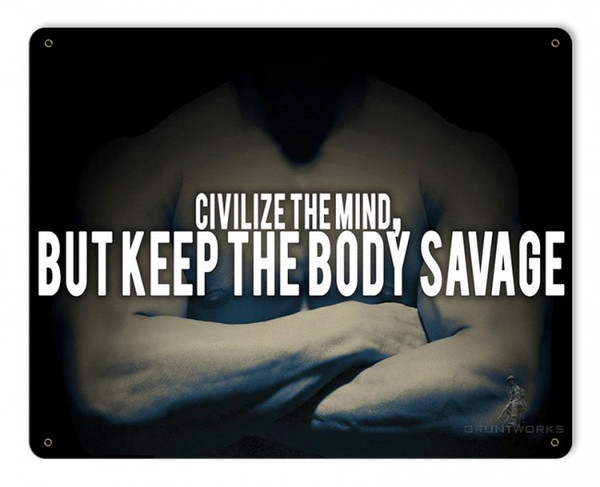 Savage Metal Wall Sign (12X15)