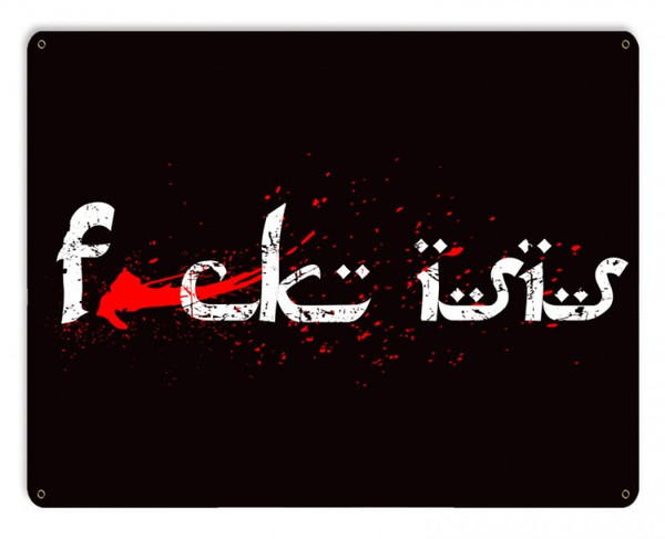 F Isis Metal Wall Sign (15X12)