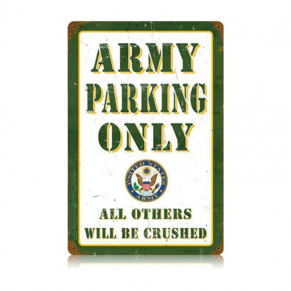 ARMY PARKING Metal Wall Sign (12X18)