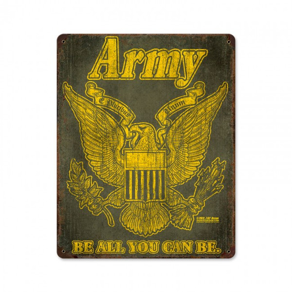 ARMY RETRO  Metal Wall Sign (12X15)