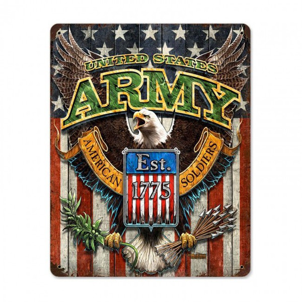 ARMY EAGLE Metal Wall Sign (12X15)
