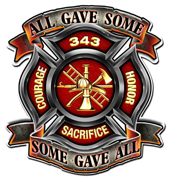 ALL GAVE SOME Metal Wall Sign (16X16)