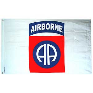 82nd Airborne Division White 3X5 Flag