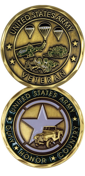 Army Veteran "Duty, Honor, Country" Challenge Coin