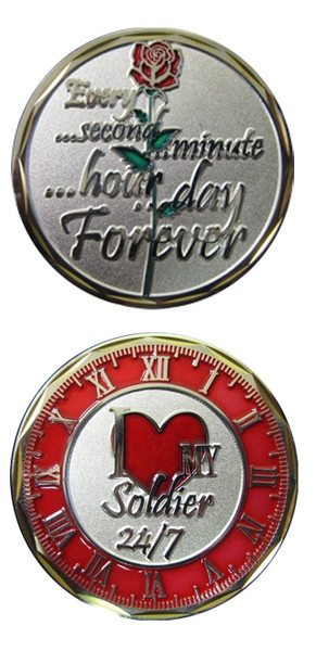 I Love My Soldier 24/7 Challenge Coin