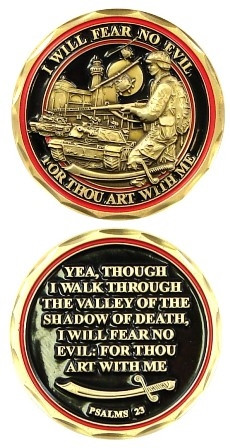 FEAR NO EVIL (PSALMS 23) Challenge Coin