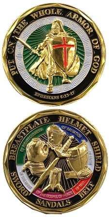 Put On The Whole Armor Of God Challenge Coin