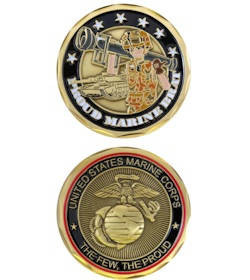 US Marines Proud Marine Brat Challenge Coin
