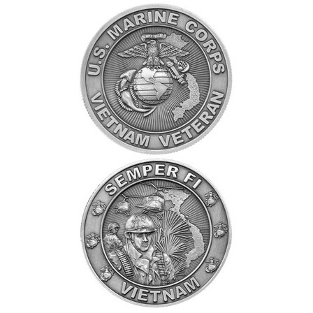 US Marines Vietnam Semper Fi Challenge Coin