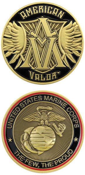US Marines American Valor Challenge Coin