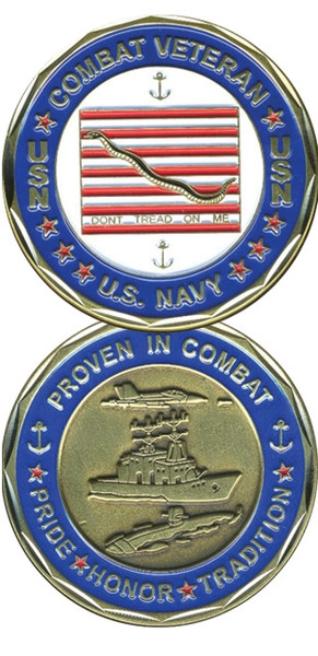 US Navy Combat Veteran Challenge Coin