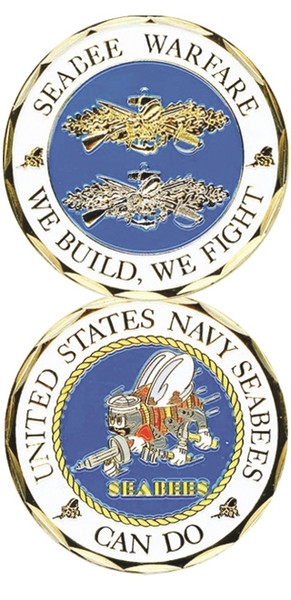 US Navy Seabees "Can Do" Challenge Coin