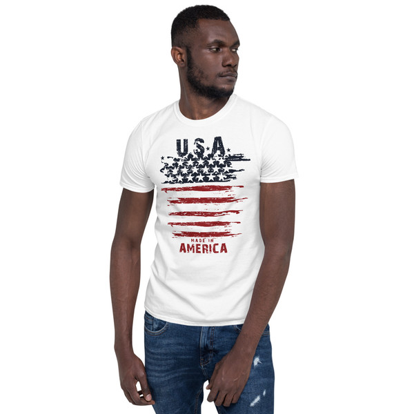Made in America Flag Short-Sleeve Unisex T-Shirt