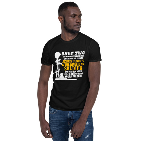 Jesus Christ & The American Soldier Short-Sleeve Unisex T-Shirt
