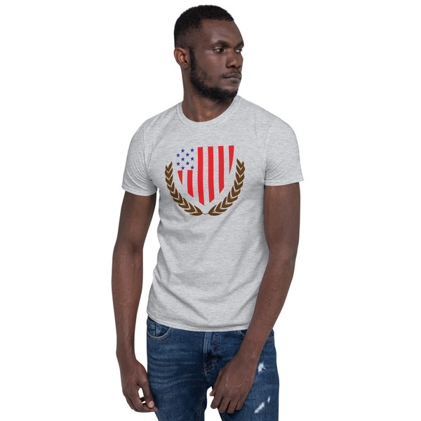 US Flag Wreath Short-Sleeve Unisex T-Shirt