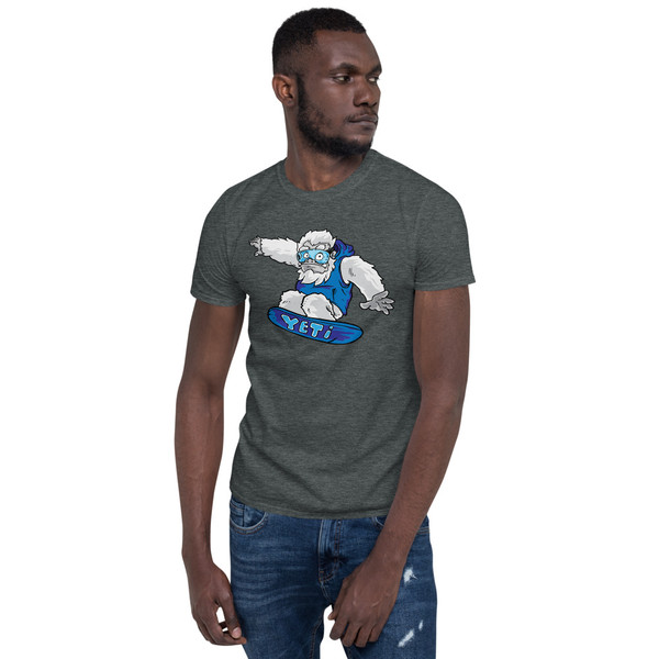 Snowboarding Yeti Short-Sleeve Unisex T-Shirt