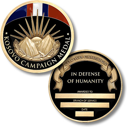 Kosovo Campain Service Medal Bronze Challenge Coin
