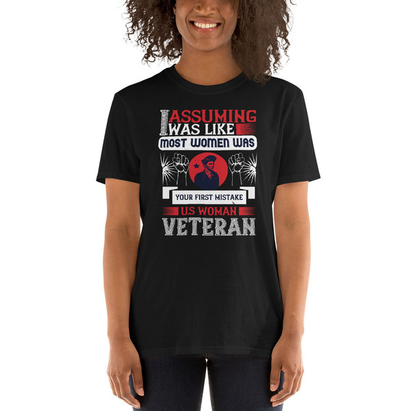 US Woman Veteran Short-Sleeve Unisex T-Shirt