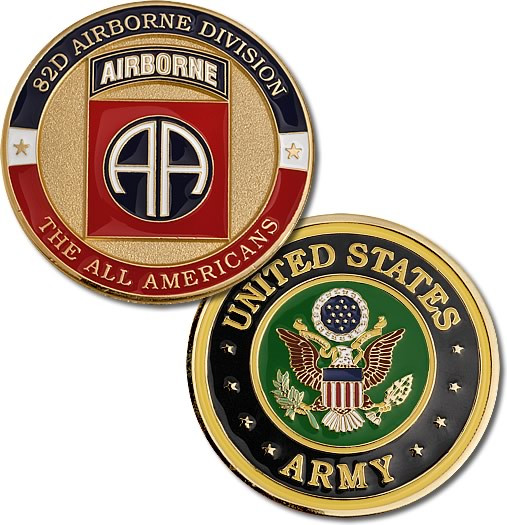 82nd Airborne Division Brass Challenge Coin