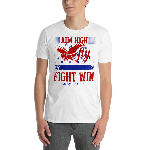 Aim High Fly Fight Win (Option 2) Short-Sleeve Unisex T-Shirt
