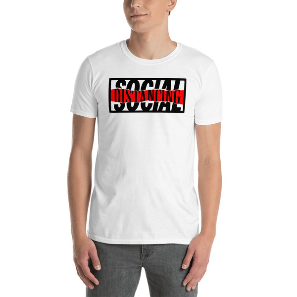 Social Distancing (Red Stripe) Short-Sleeve Unisex T-Shirt
