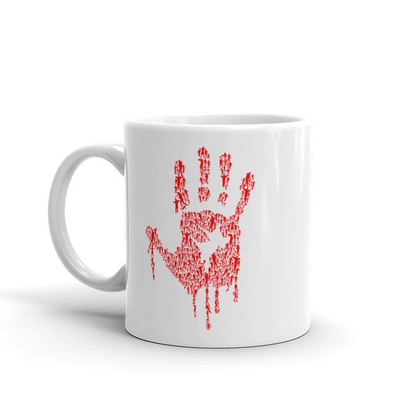 Bloody Hand Print Mug