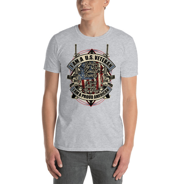 Proud American (US Veteran) Short-Sleeve Unisex T-Shirt