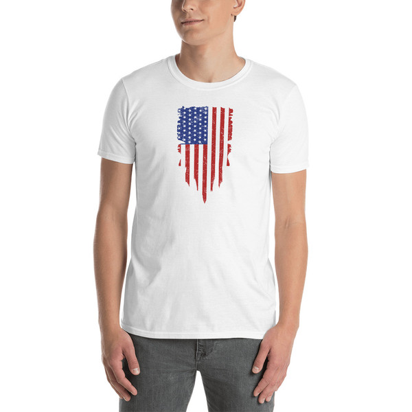 US Flag Shield Short-Sleeve Unisex T-Shirt
