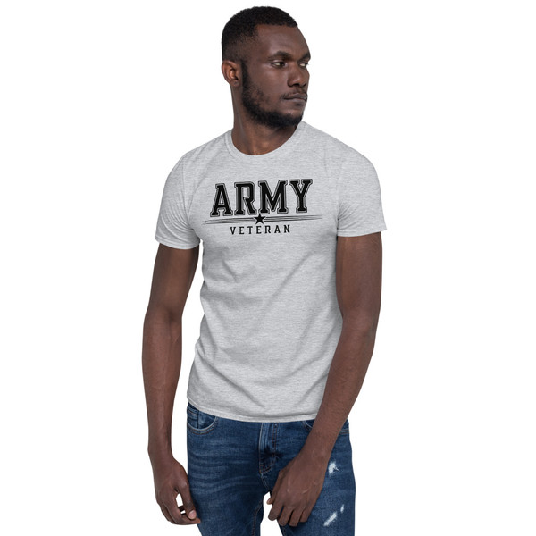 Army Veteran (Black Design) Short-Sleeve Unisex T-Shirt