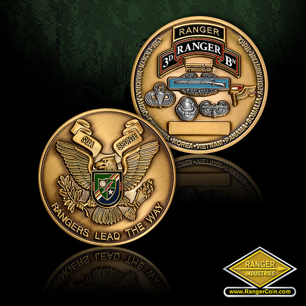 3D Ranger Battalion Challenge Coin