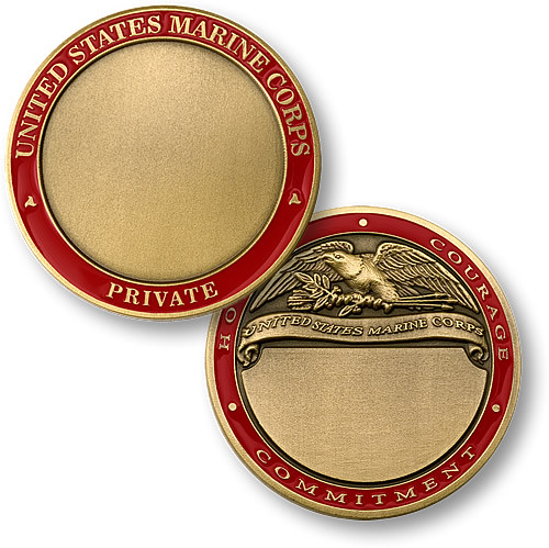 U.S. Marines Private Engraveable Challenge Coin