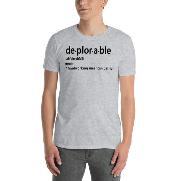 Deplorable Definition (Black Text) Short-Sleeve Unisex T-Shirt