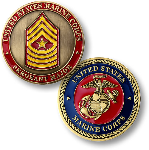 U.S. Marines Sergeant Major Challenge Coin