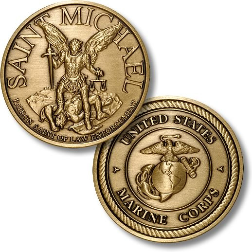 Saint Michael - USMC Challenge Coin