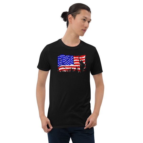 American Liberty Flag Short-Sleeve Unisex T-Shirt