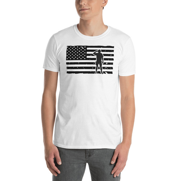 Salute the Flag (Black) Short-Sleeve Unisex T-Shirt