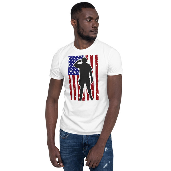 Salute the Flag (Color) appShort-Sleeve Unisex T-Shirt