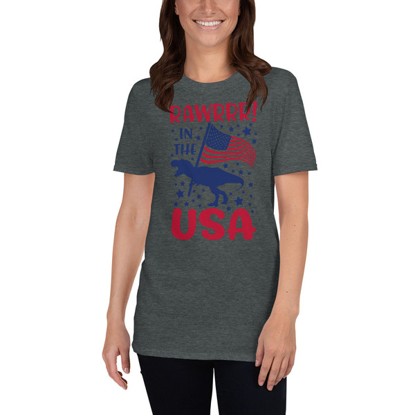 Rawr in the USA Short-Sleeve Unisex T-Shirt