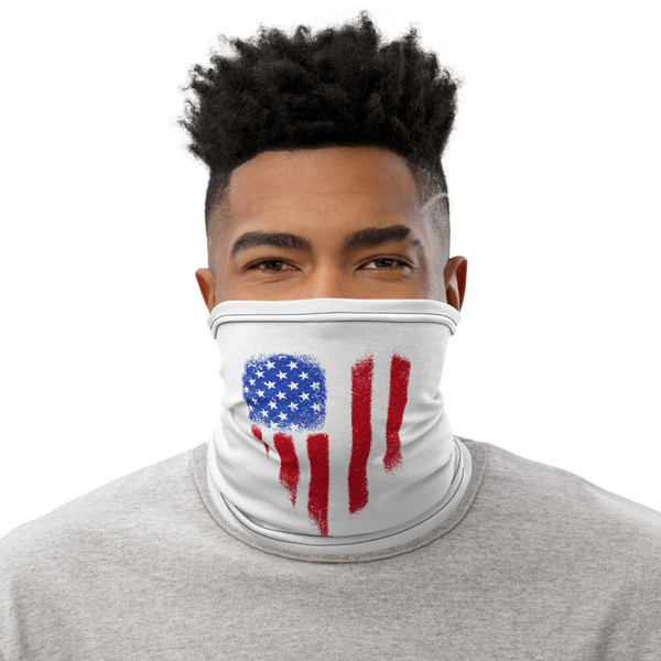 US Flag Heart Neck Gaiter