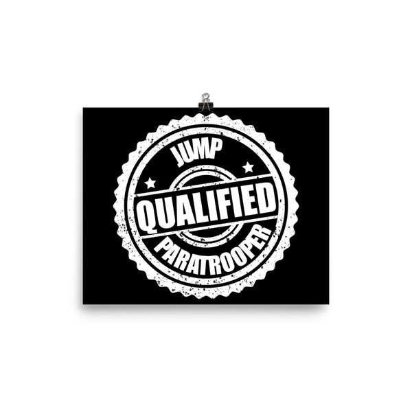 Jump Qualifies Paratrooper Poster