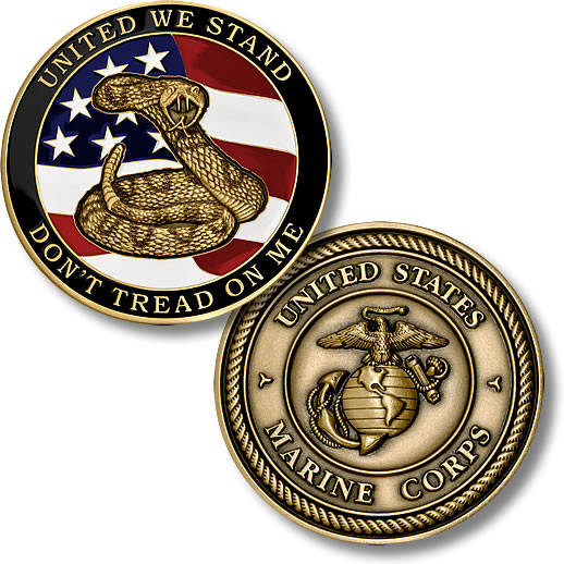 Don't Tread on Me - Marine Challenge Coin
