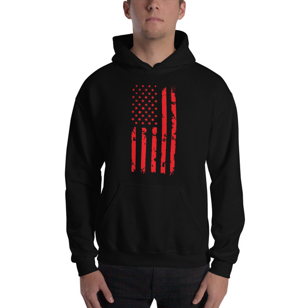 Draped US Flag Unisex Hoodie