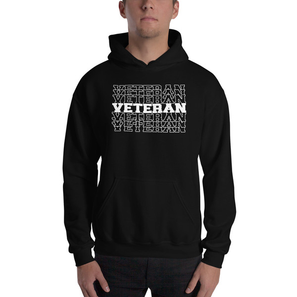 Veteran Stacked Unisex Hoodie