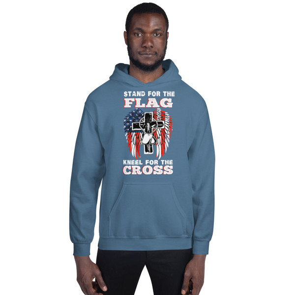 Stand for the Flag Kneel for the Cross Unisex Hoodie