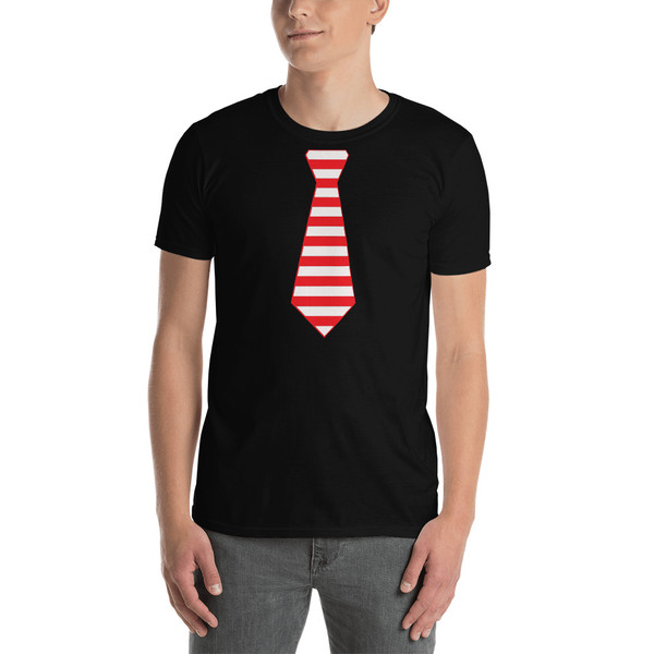 USA Stripes Tie Short-Sleeve Unisex T-Shirt