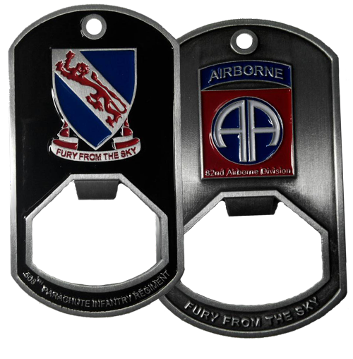 508th Parachute Infantry Regiment Dog Tag Bottle Opener