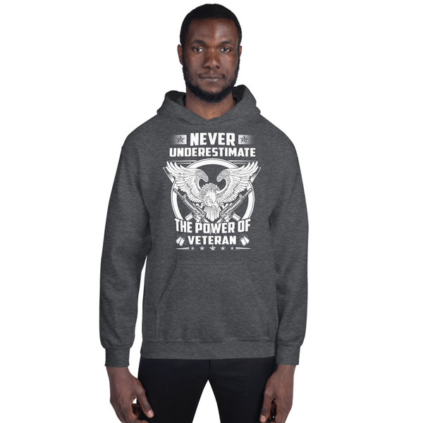 Never Underestimate the Power of Veteran Unisex Hoodie